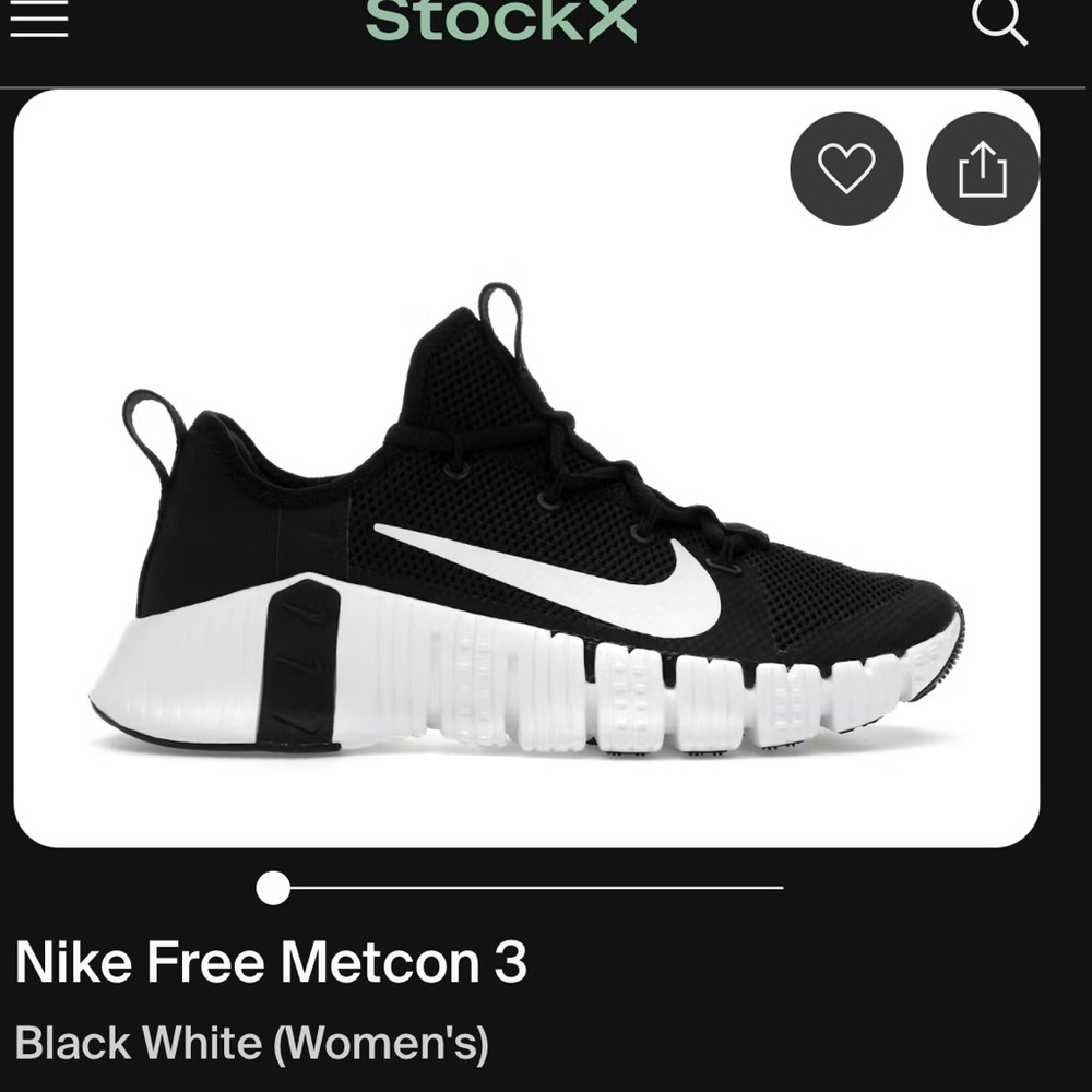 Nike Free Metcon 3 Black and White Trainers